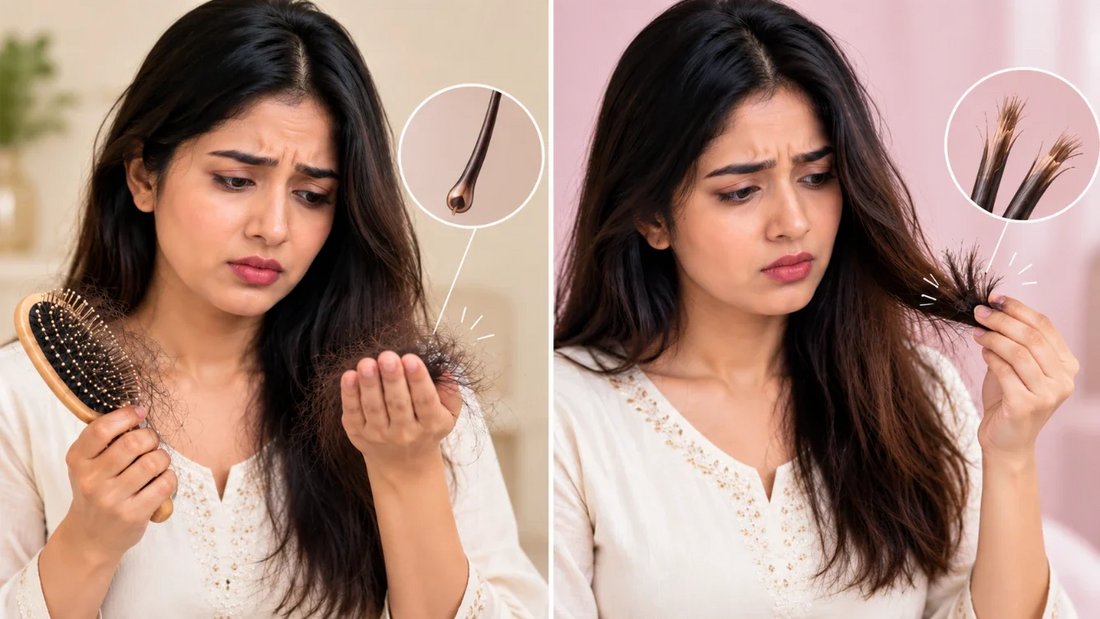 Hair Fall vs Hair Breakage: How to Know the Difference